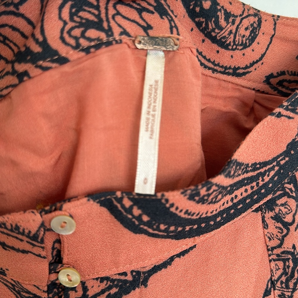 Free People Maxi Ruffle Skirt w Button Front Sz 0 - Picture 4 of 6